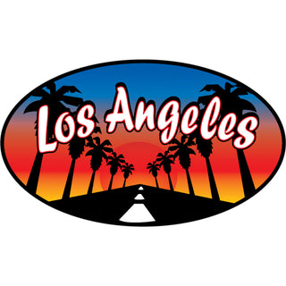 Los Angeles   Palm Tree Road Sticker