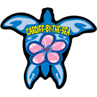 Cardiff by the Sea Hibiscus Turtle Sticker