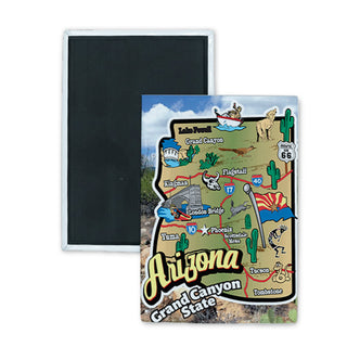Arizona Map Rectangle Badge Magnet