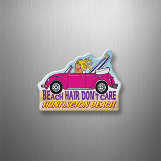 Huntington Beach Beach Hair Don't Care 3D Magnet