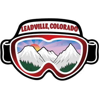Leadville Colorado Ski Goggles Sticker
