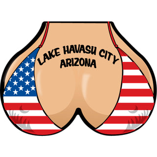 Lake Havasu City  Arizona   Flag Bikini Top Sticker