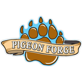 Pigeon Forge Bear Paw Banner   Pigeon Forge Bear Paw with Banner Sticker