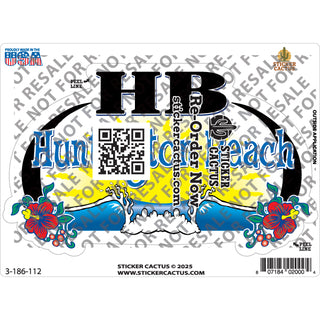 Huntington Beach Wave Sticker