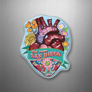 Old Town San Diego   Human Heart Flowers 3D Magnet