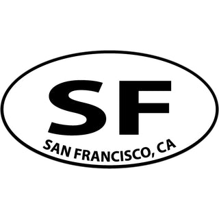 San Francisco  CA   Black and White Euro Sticker