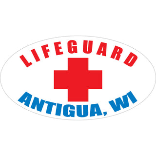 Antigua Lifegard Oval Sticker