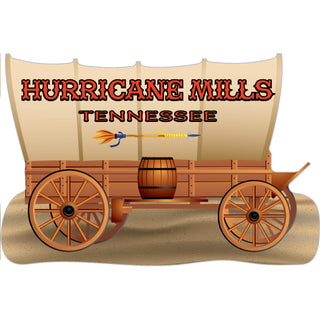 Hurricane Mills  Tennessee   Covered Arrow Wagon Sticker