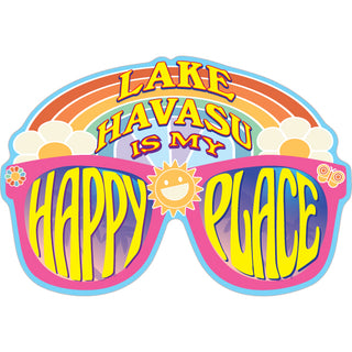 Lake Havasu   My Happy Place Glasses Sticker