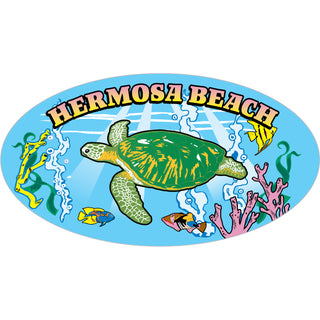 OK4 Hermosa Beach Turtle in the Sea Sticker