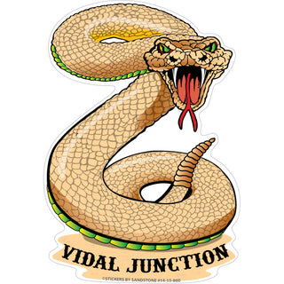 Vidal Junction  CA   Rattlesnake Sticker