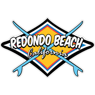 Redondo Beach CA Cross Surfboards Sticker