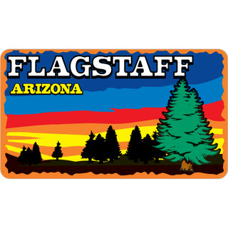 Flagstaff  AZ Sunset Pine Tree Silhouette Sticker