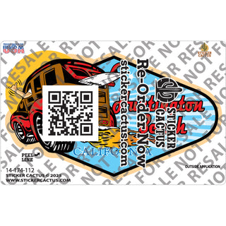 Huntington Beach Woody Sticker