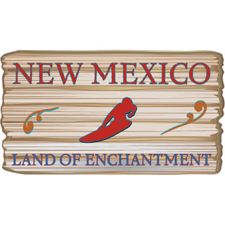 New Mexico   Whitewashed Sign Red Surfer Sticker