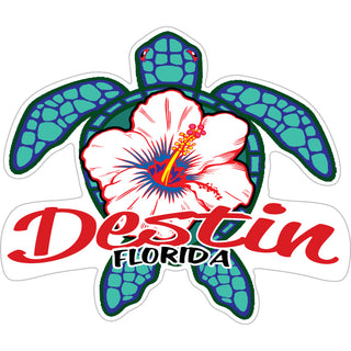 OK4 Destin Florida Turtle flower Sticker