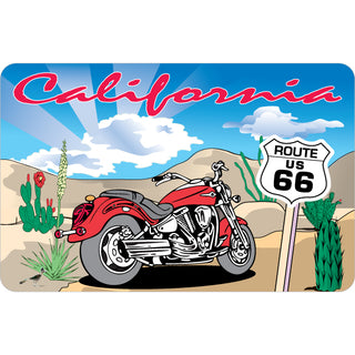 California   Route 66 Desert Motorcycle Sticker