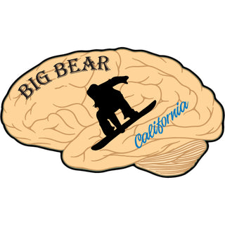 Big Bear Snowboard on the Brain Sticker