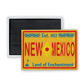 New Mexico Yellow License Plate (0031 00630 08 Rectangle Badge Magnet