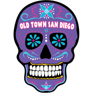 Old Town San Diego Purple & Blue Sugar Skull Sticker