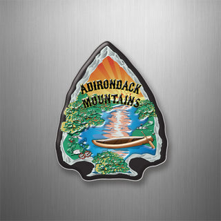 Adirondack Mountains   Canoe Arrowhead 3D Magnet