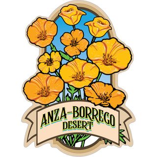 Anza Borrego Desert   Poppy Field Sticker