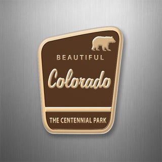 Colorado   Brown Angled Park Sign 3D Magnet