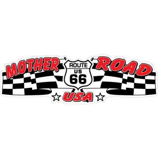 Route 66   Mother Road Flags Sticker
