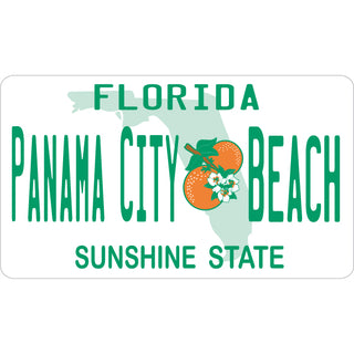 OK4 Panama City Beach on Florida License Plate (28712) Sticker