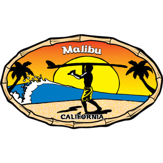 Malibu  California   Endless Summer Oval Sticker