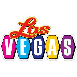 Las Vegas   Multi Color Retro Sign Sticker