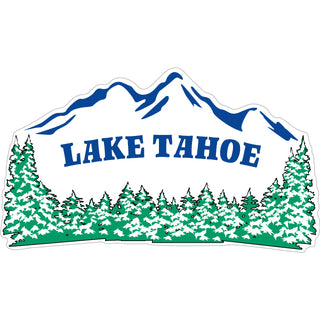 Lake Tahoe   Snowy Mountains & Pine Trees Sticker