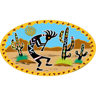 Novelty   Day Light Kokopelli Oval Sticker