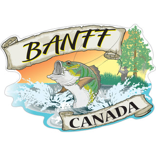 Banff  Canada   Bass Fishing Sticker