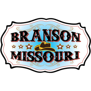 OK4 Branson Hat and Shaped Buckle Design Sticker