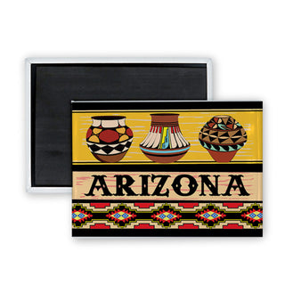Arizona   Southwest Pottery Rectangle Badge Magnet