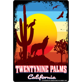 OK4 Twentynine Palms Desert Animals Chromatic Silhouettes Sticker