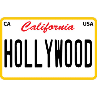 OK4 Hollywood California Basic License Plate Sticker