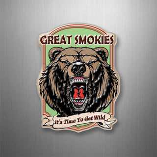 GREAT SMOKIES ANGRY BEAR TIME TO GET WILD 3D Magnet