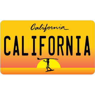 California Endless Summer License Plate Sticker