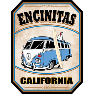 Encinitas  CA Bus Vertical Rectangle Sticker
