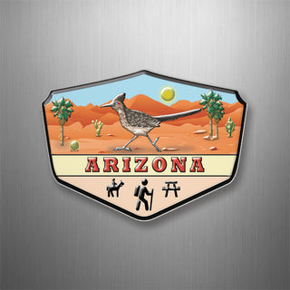 Arizona Roadrunner Shield 3D Magnet
