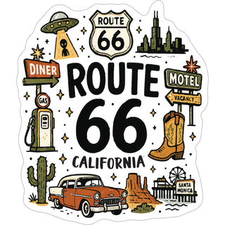 CALIFORNIA MOTHER ROAD ICONS Sticker