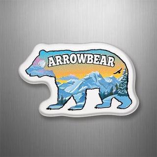 Arrowbear   Snowy Mountains Inside Bear 3D Magnet