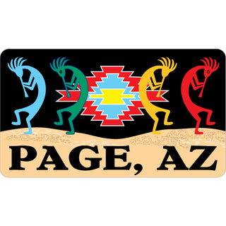 Page AZ 4 Kokopellis Rectangle Sticker