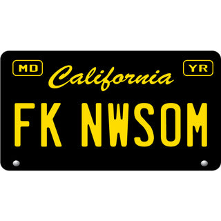 Novelty   FK NWSOM Black License Plate Sticker