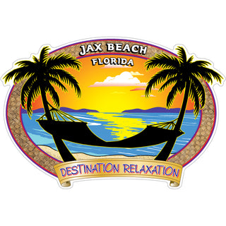 OK3 Jax Beach Florida Relaxation Destination Sticker