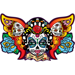 San Diego  CA   Sugar Skull Butterfly Sticker