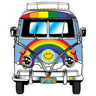 OK4 San Francisco  CA Pride Bus Rainbow Front view Sticker