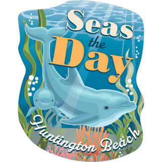 Huntington Beach   Seas the Day Sticker